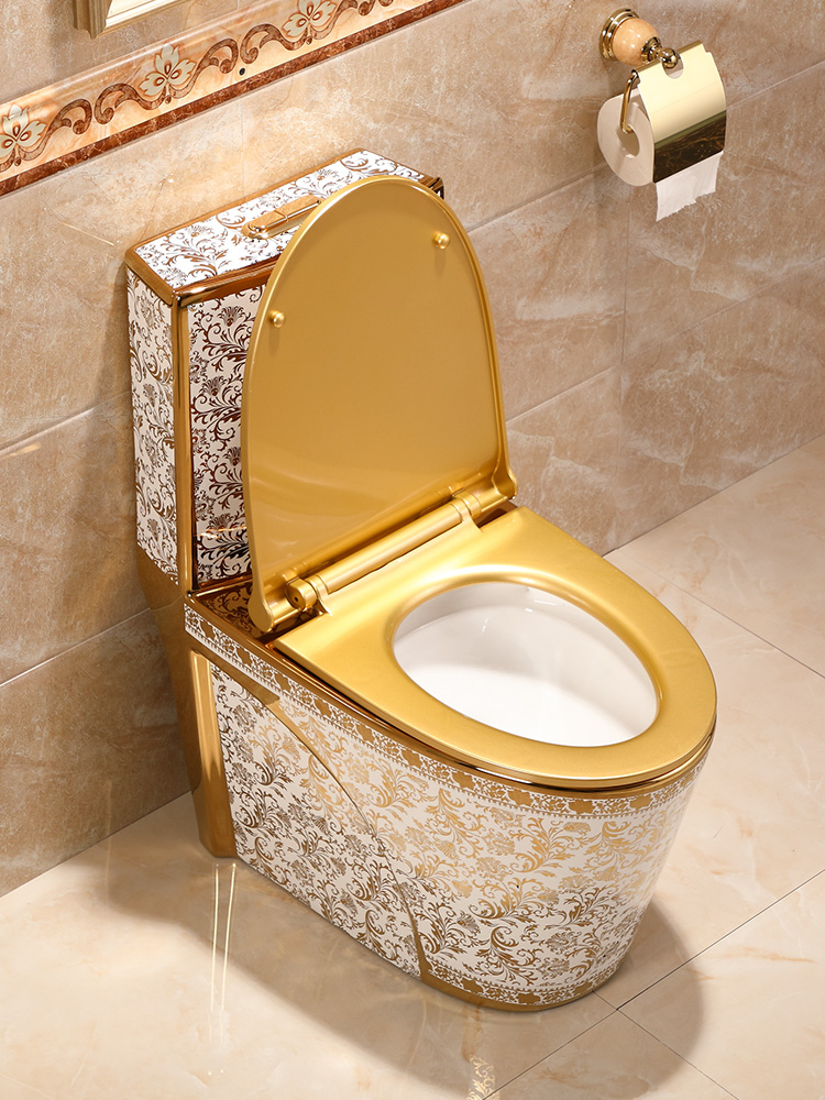 Golden Toilet UAE Dubai Plated Golden Color Gold Toilet Bowl WC GD