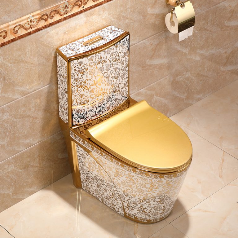 Golden Toilet UAE Dubai Plated Golden Color Gold Toilet Bowl WC GD1010